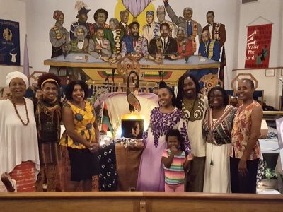 Baba Dick Gregory's Altar with Family Landing Page